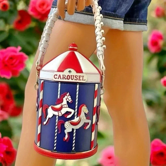 kate spade Handbags - Kate Spade Convertible Carousel Horses 🎠 Crossbody or Top Handle Bag NWT